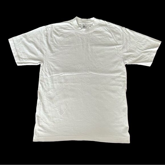 Los Angeles Apparel Shrink & Yellow Free Short Sleeve White Tee Shirt Medium - Picture 1 of 6